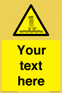 Custom warning artificial waterfall